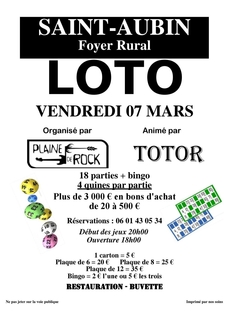Loto Plaine de Rock - Rockalissimo