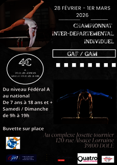 CHAMPIONNAT INTER-DEPARTEMENTAL INDIVIDUEL FILLE/GARCON