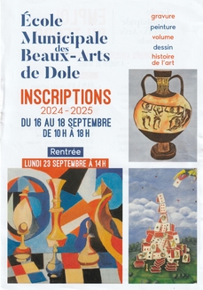 Inscriptions Ecole des Beaux-Arts 2024/2025