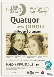 Les auditeurs du soir : Quatuor avec Piano de Robert Shumann