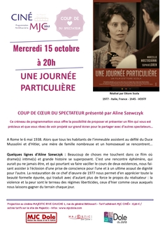 COUP DE CŒUR DU SPECTATEUR "UNE JOURNÉE PARTICULIÈRE"