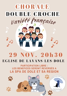 Chorale au profit de la SPA de Dole