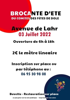 Brocante d’été du comité des fêtes de Dole