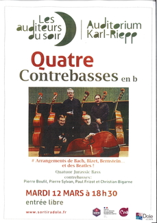 Quatre contrebasses en B