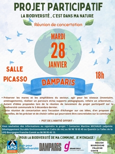 Projet participatif sur la biodiversité - Réunion de concertation