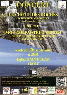 Le Choeur des Roches reçoit Le Choeur D'hommes de Bretagne