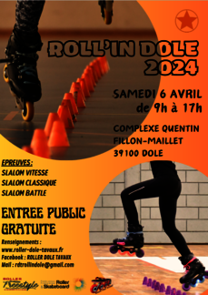 Compétition roller slalom