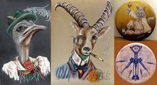 Exposition de Peintures animalières humoristiques
