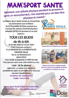 MAM'SPORT SANTE : Maintenir une activité physique après un accouchement