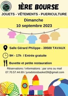 Bourse aux jouets, vêtements, puériculture