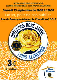 OPERATION ROSE JAUNE - LIONS ALZHEIMER