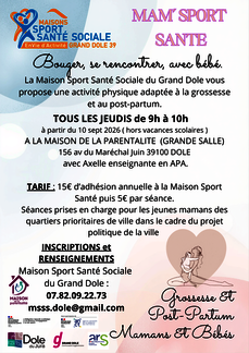 MAM'SPORT SANTE : Maintenir une activité physique après un accouchement