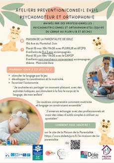 Atelier Eveil psychomoteur et Orthophonie