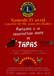 Vente de tapas - Lions Club