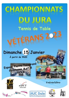 Championnats Vétérans du JURA de Tennis de Table