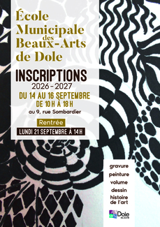 Inscriptions école des beaux-Arts année 2026-2027
