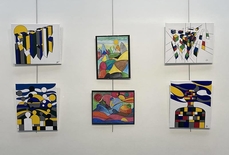 Abstractions géométriques, exposition de peintures de Philippe Nouvier