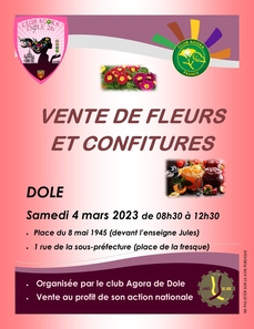 Vente de fleurs et confitures