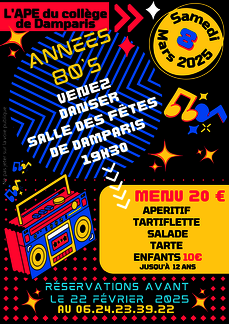 Repas soirée année 80