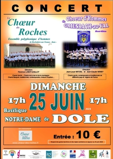 Concert Le chœur des Roches et Le Chœur d'Hommes de Griesbach au Val