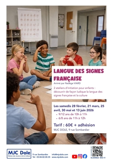 Ateliers d’initiation à la Langue des Signes Française pour les enfants.