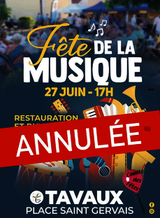 Fête de la musique 2026 à Tavaux
