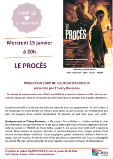 COUP DE CŒUR DU SPECTATEUR-LE PROCÈS