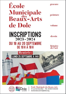 Inscriptions Ecole des Beaux-Arts 2023/2024