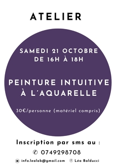 Atelier de peinture intuitive à l'aquarelle