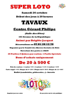 Super loto du Comité des Oeuvres Sociales de Dole