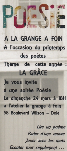 Printemps des poètes :  "La Grâce"