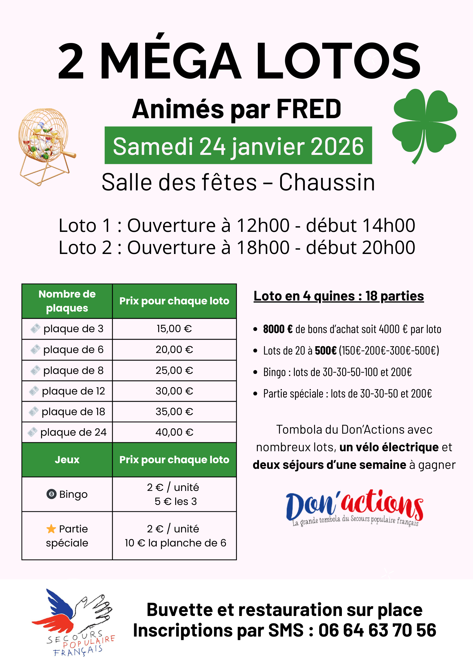 2 Méga lotos solidaires