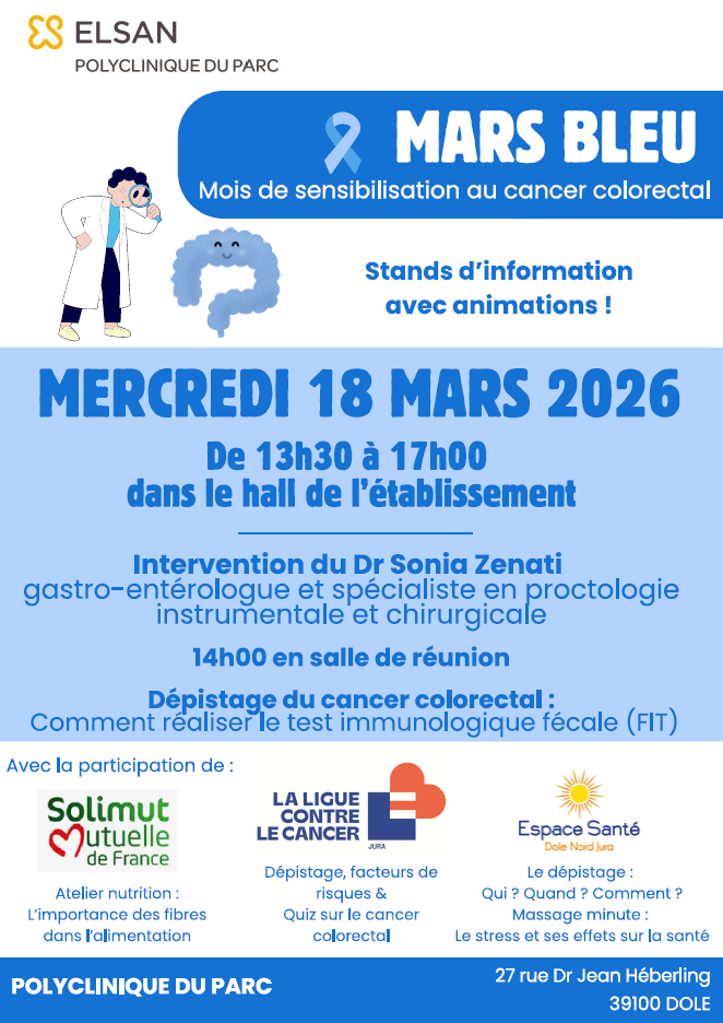Mars bleu : sensibilisation au cancer colorectal