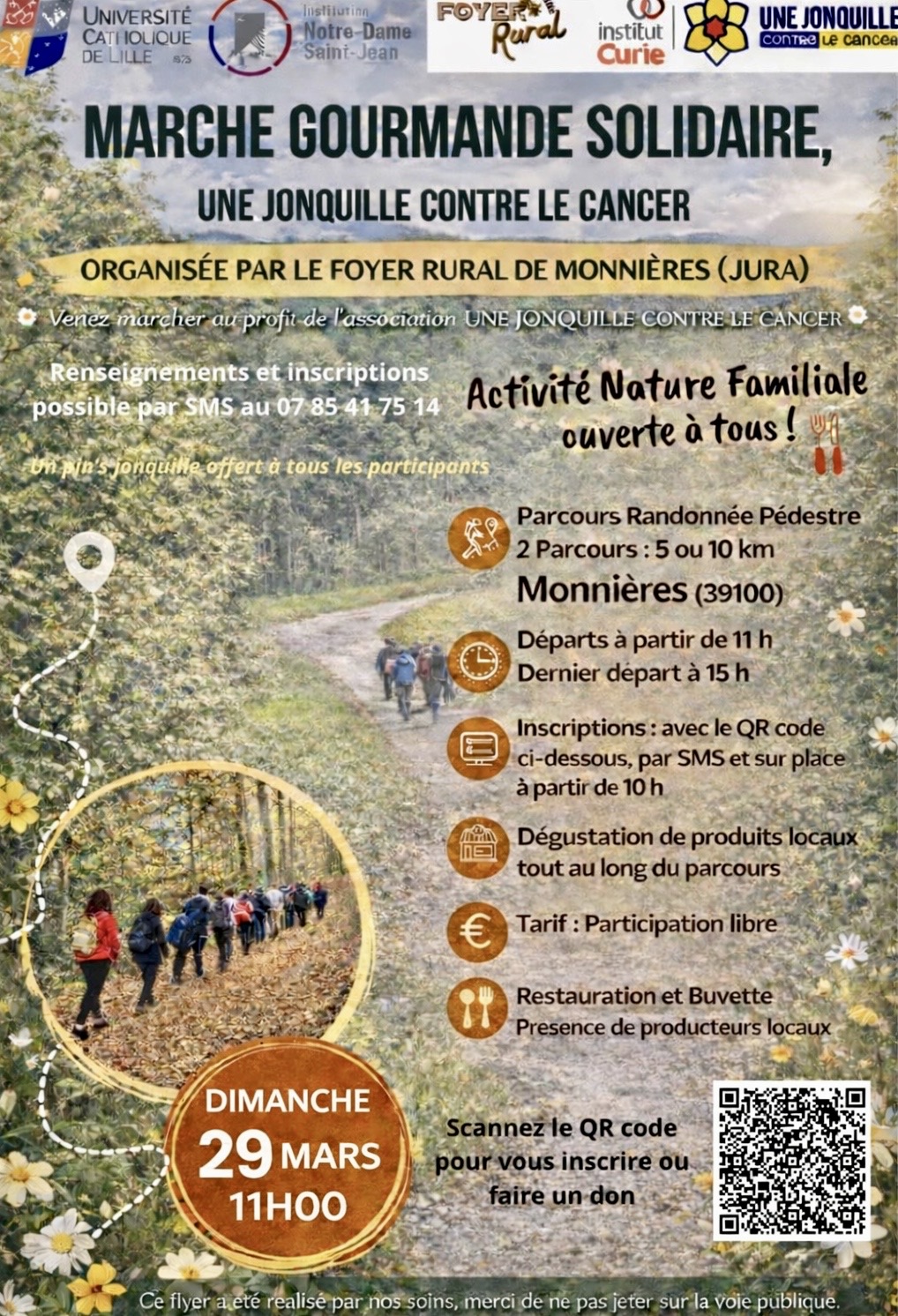 Marche Gourmande Solidaire : Une Jonquille contre le Cancer