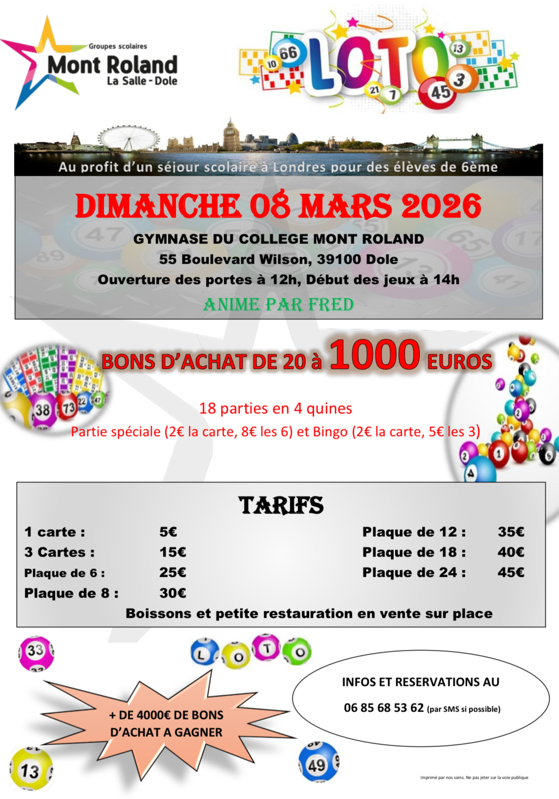 Loto Mont Roland - Dole