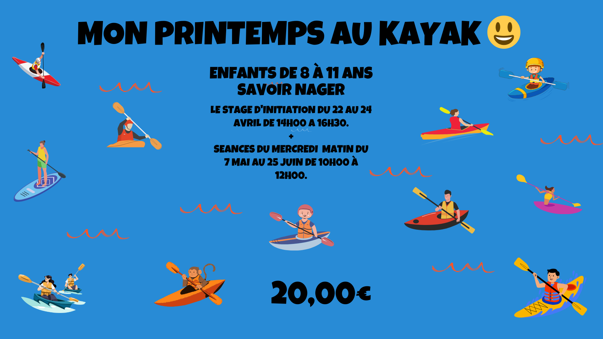 mon printemps au kayak