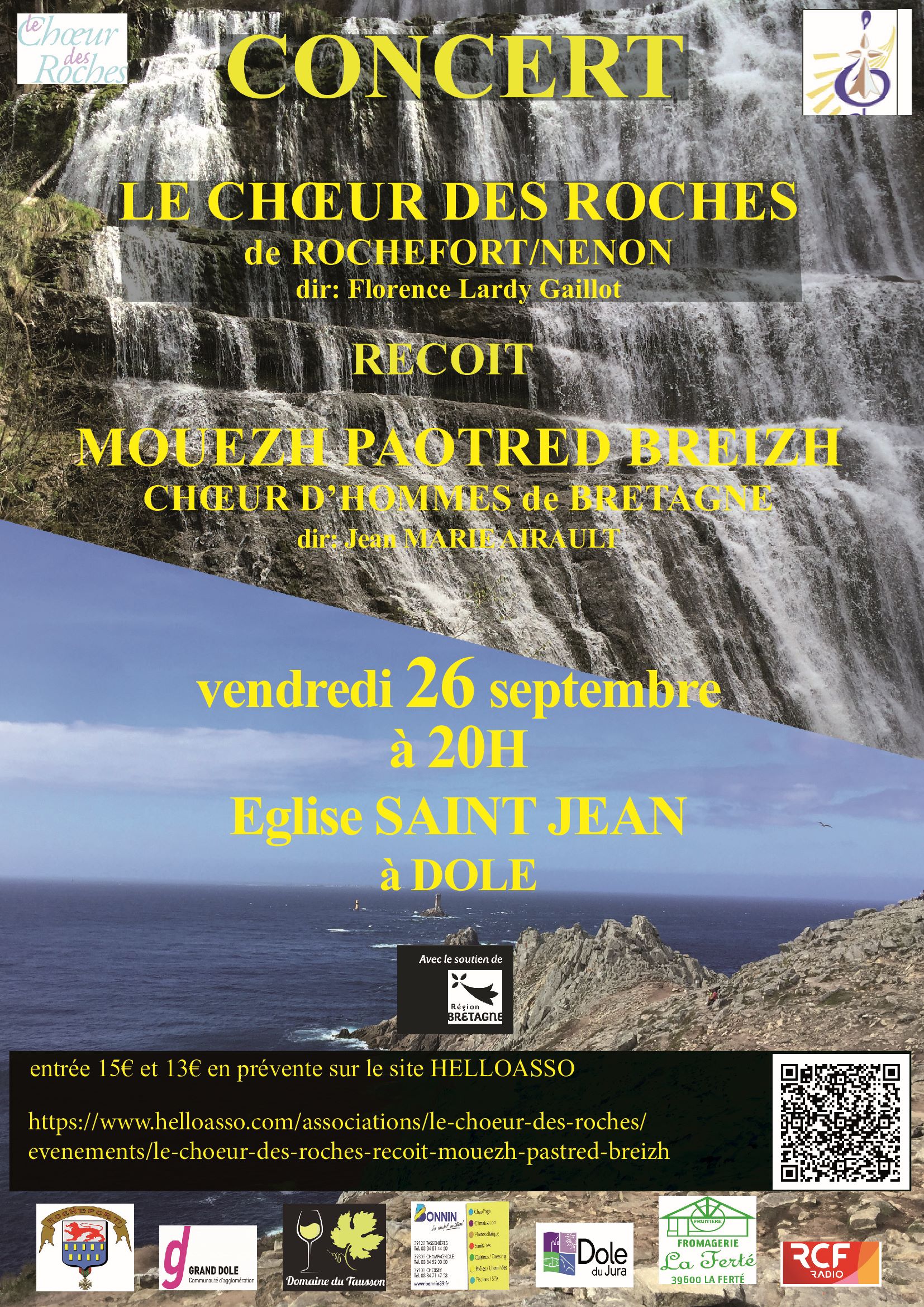 Le Choeur des Roches reçoit Le Choeur D'hommes de Bretagne