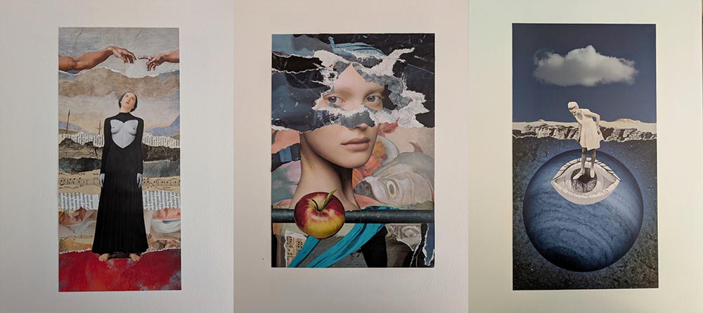 Exposition de collages de Corinne Demuynck