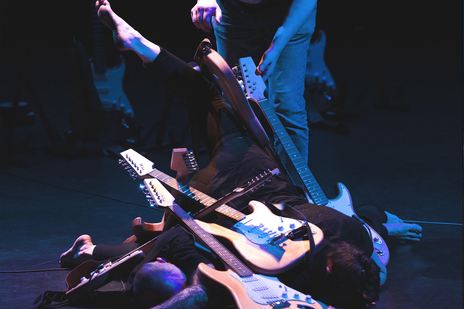 We are dancing in a room